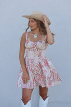 Load image into Gallery viewer, CAMELLIA BLOOM CORSET MINI DRESS