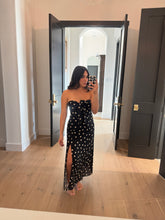 Load image into Gallery viewer, GRACE SWEETHEART MIDI DRESS | BLACK &amp; IVORY