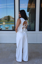 Load image into Gallery viewer, UMBER BACK TIE SLEEVELESS TOP | WHITE