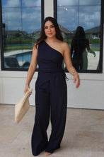 Load image into Gallery viewer, CRUZ ONE SHOULDER RUCHED TOP | NAVY