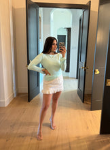 Load image into Gallery viewer, ISABELLA EYELET RUFFLE MINI SKORT | WHITE