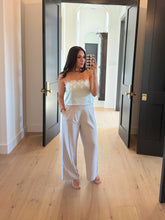 Load image into Gallery viewer, FELICITY LACE TRIM SATIN TOP | MINT