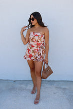 Load image into Gallery viewer, FAY RUFFLED ROMPER | TAUPE &amp; RED