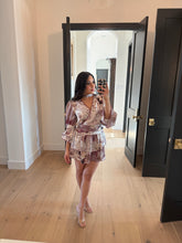 Load image into Gallery viewer, CAMILLE FLORAL SATIN MINI DRESS | MAUVE