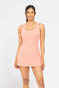 TAYLOR RACERBACK FIT & FLARE DRESS | WATERMELON