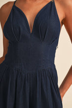 Load image into Gallery viewer, KIT PLUNGE CORSET BALLOON DENIM JUMPSUIT | DK DENIM