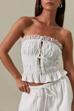 Load image into Gallery viewer, MAE STRAPLESS LACE SHORT SET | WHITE