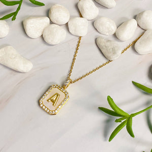 INITIAL LOCKET PENDANT NECKLACE