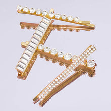 Load image into Gallery viewer, RHINESTONE ASSORTED BOBBY PINS 4PC | GOLD