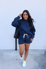 Load image into Gallery viewer, CLOUD WALK FLEECE BILLOW SHORTS | MIDNIGHT BLUE