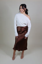 Load image into Gallery viewer, ASHER SATIN SKIRT | CHESTNUT