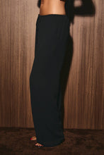 Load image into Gallery viewer, AVELINE WIDE LEG CHIFFON PANTS | BLACK