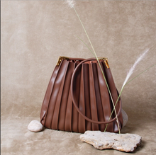 Load image into Gallery viewer, CARRIE PLEATED SHOULDER BAG | CHOCOLATE