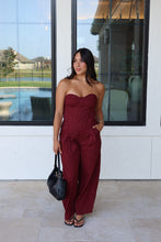 Load image into Gallery viewer, ANGELA SWEETHEART NECKLINE CORSET TOP | BURGUNDY