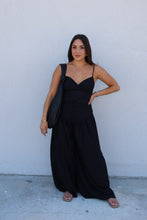 Load image into Gallery viewer, AMAYA OPEN BACK TOP &amp; HIGHWAISTED FLARE PANT SET | BLACK