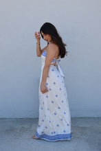 Load image into Gallery viewer, DAYA TUBE TIE BACK JUMPSUIT | IVORY &amp; BLUE