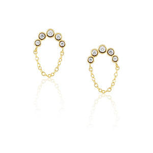 CRESENT CHAIN CZ STUDS | SAHIRA