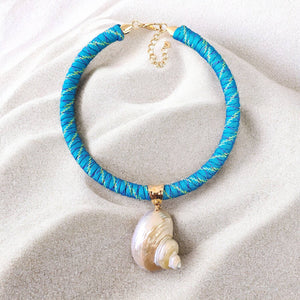 SEASHELL CORD BOHO NECKLACE