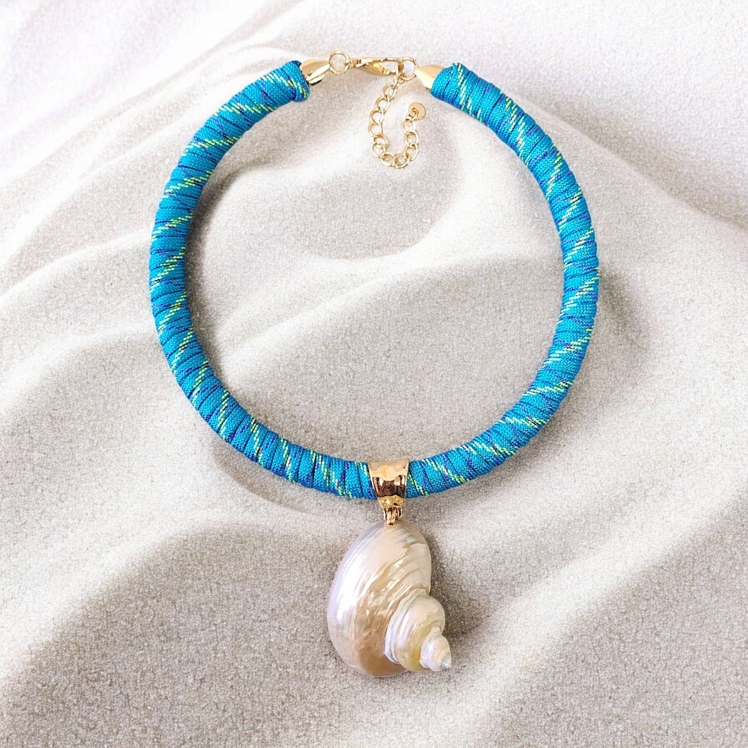 SEASHELL CORD BOHO NECKLACE