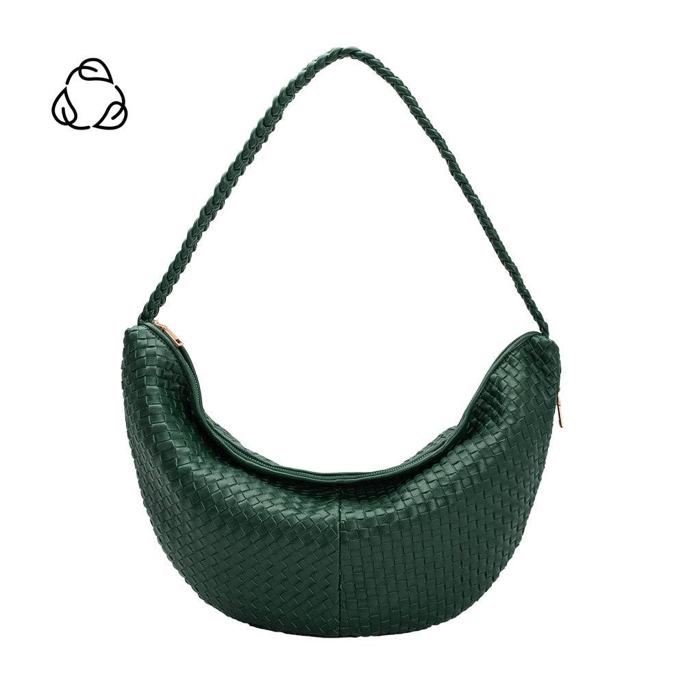 RAQUEL RECYCLED XL RECYCLED SHOULDER BAG | EMERALD GREEN