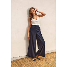 Load image into Gallery viewer, ADELINE LINEN BLEND WIDE LEG PANTS | IVORY