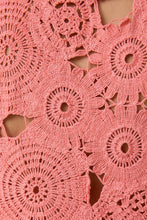 Load image into Gallery viewer, CALI CROCHET KNIT TANK | SALMON