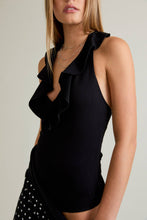 Load image into Gallery viewer, HAVEN HALTER NECK RUFFLE OPEN BACK BODYSUIT