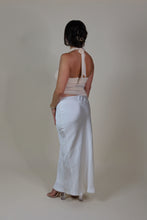 Load image into Gallery viewer, ANIKA SATIN &amp; MESH MIDI/MAXI DRESS | IVORY