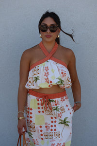 SLOAN SUN PRINTED MAXI SKIRT SET