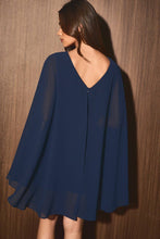 Load image into Gallery viewer, DAPHNE CAPE CHIFFON ROMPER | NAVY