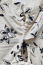 Load image into Gallery viewer, SASHA EMBROIDERY CUT OUT MINI DRESS | IVORY &amp; BLACK