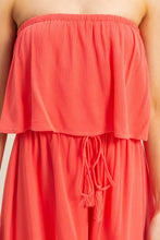 Load image into Gallery viewer, KARA RUFFLE TUBE ROMPER | CORAL