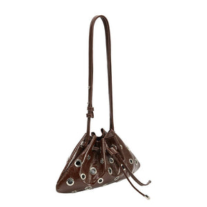 PALOMA STUDDED BAG | CHOCOLATE
