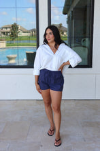 Load image into Gallery viewer, ROMY STRIPED SHORTS | NAVY