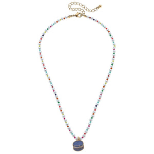 JANE MACAROON PEARL BEADED NECKLACE