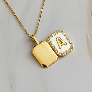 INITIAL LOCKET PENDANT NECKLACE