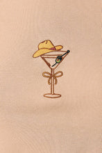 Load image into Gallery viewer, MARTINI COWGIRL CREW EMBROIDERED TOP | TAUPE