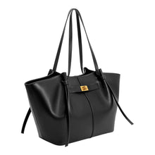 Load image into Gallery viewer, IMELDA RECYCLED VEGAN LEATHER TOTE | BLACK