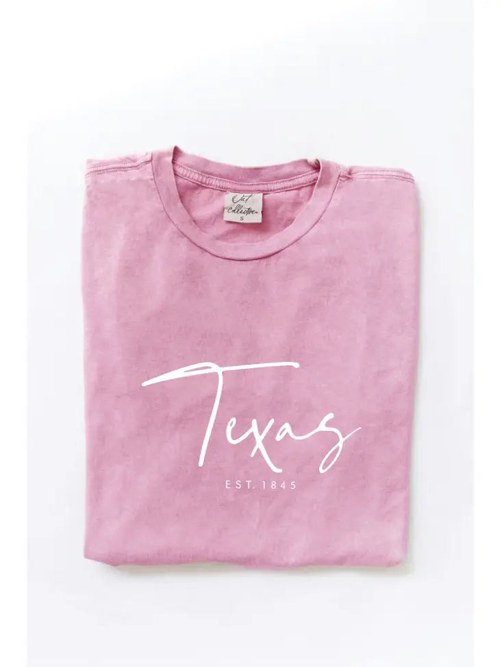 TEXAS EST. 1845 MINERAL WASHED TEE