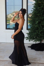 Load image into Gallery viewer, COCO STRAPLESS CONTRAST MESH MAXI DRESS