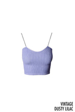 Load image into Gallery viewer, VINTAGE RIBBED CROP TOP | BLACK STRING STRAP