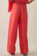 Load image into Gallery viewer, CAPRI FLORAL WIDE DRAWSTRING PANTS | RED ORANGE