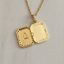 Load image into Gallery viewer, INITIAL LOCKET PENDANT NECKLACE