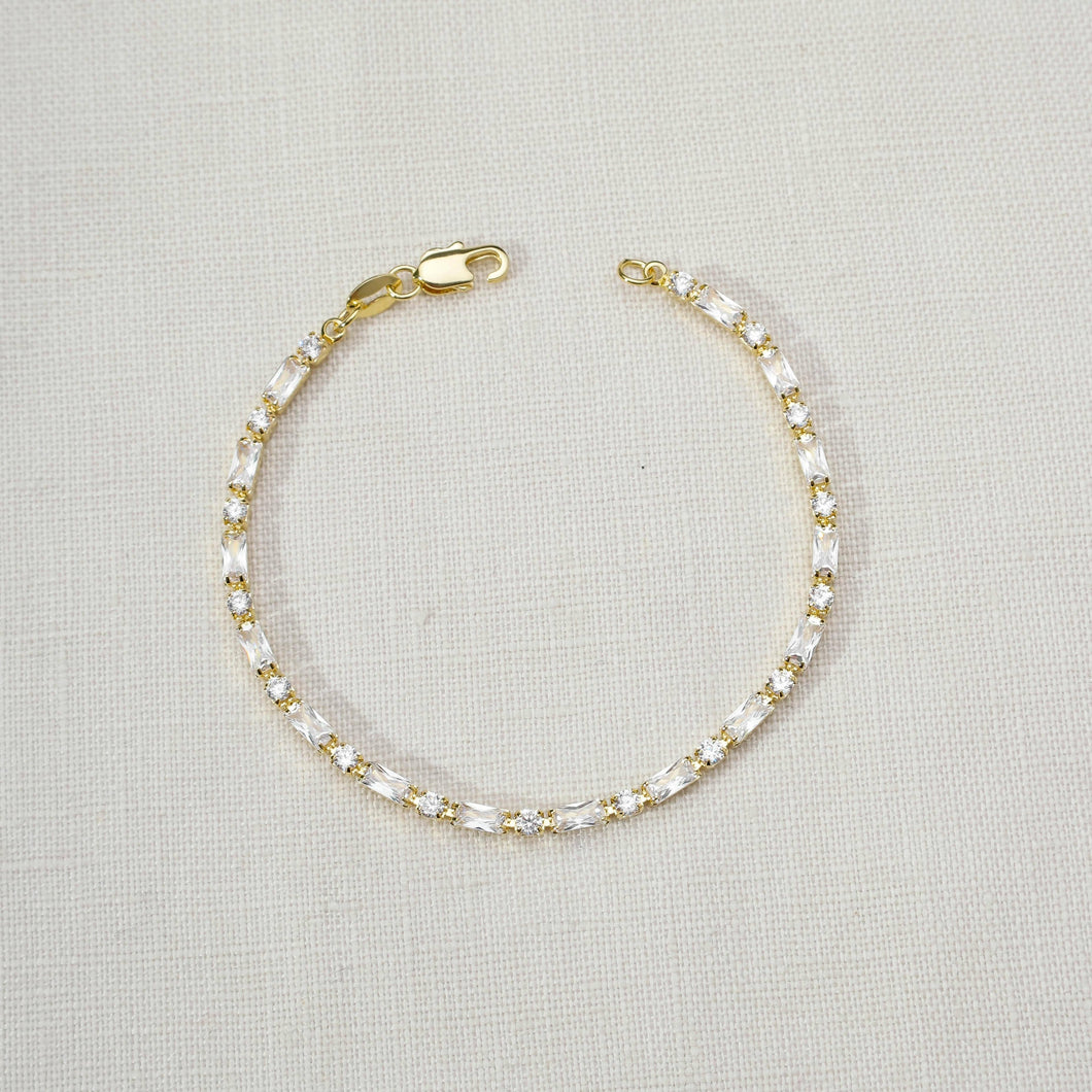 KARLA BAGUETTE & ROUND CZ TENNIS BRACELET