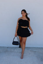 Load image into Gallery viewer, EMBER RUFFLED TULLE MINI SKIRT SET | BLACK