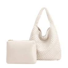 Load image into Gallery viewer, JOHANNA RECYCLED VEGAN SHOULDER BAG | WHITE