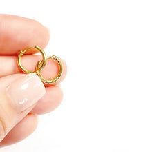Load image into Gallery viewer, SOLEIL HUGGIE HOOP EARRINGS | GOLD FILLED