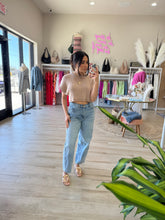 Load image into Gallery viewer, FARRAH CROPPED KNIT TOP | TAUPE