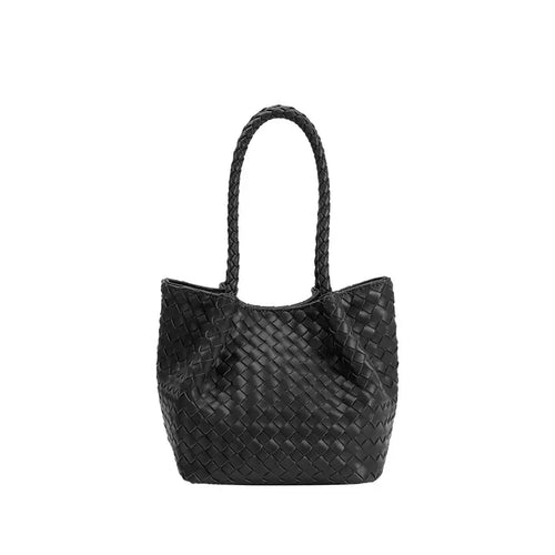 ANAHI RECYCLED VEGAN HANDLE BAG | BLACK