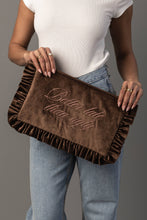 Load image into Gallery viewer, BETTER LATE THAN UGLY RUFFLE TRAVEL POUCH